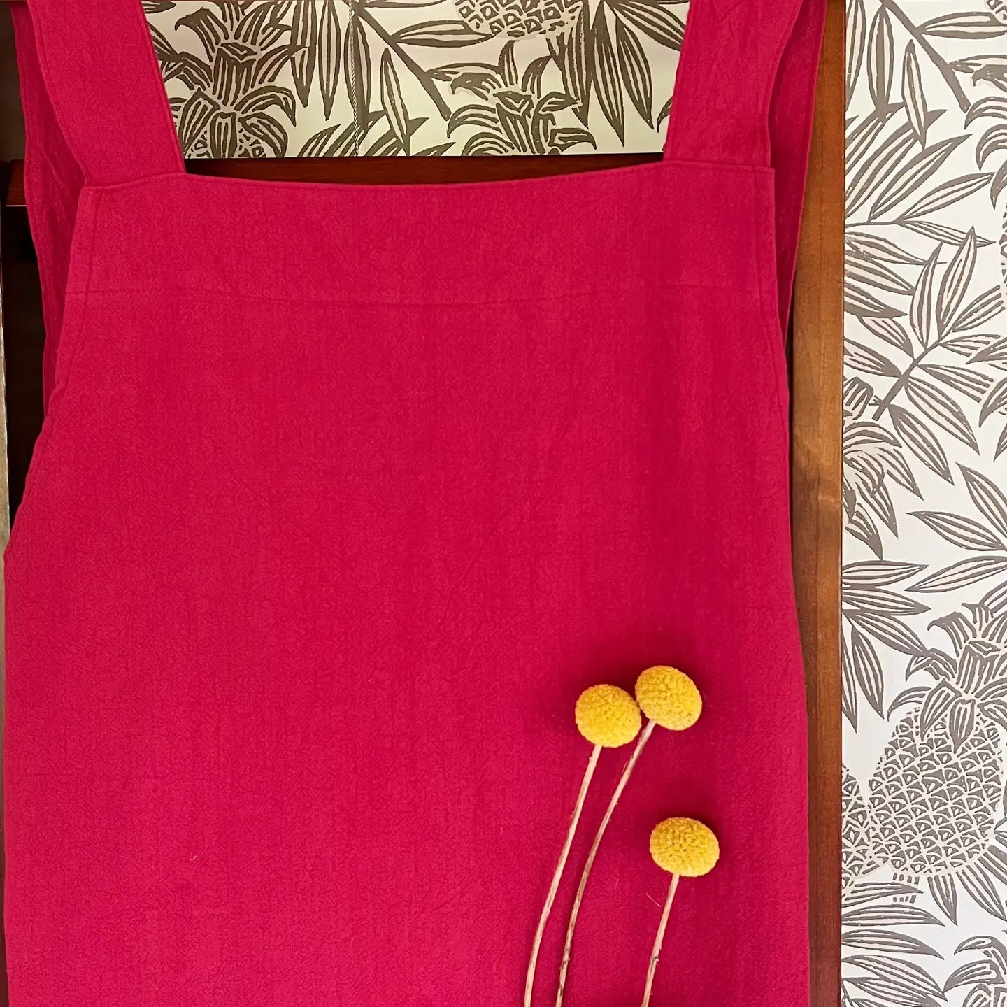 Raspberry Red Back Apron