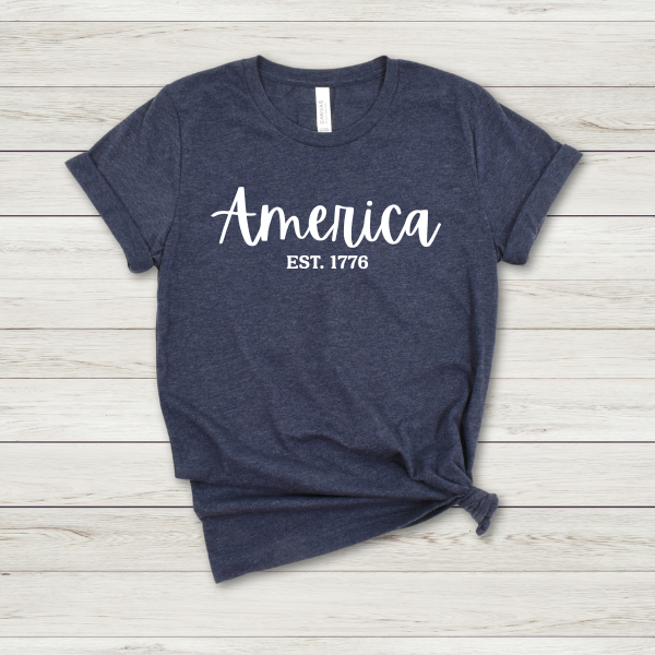 AMERICA SHIRT HEATHER NAVY