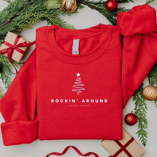 CHRISTMAS CREWNECK - Rockin Around Classic Red